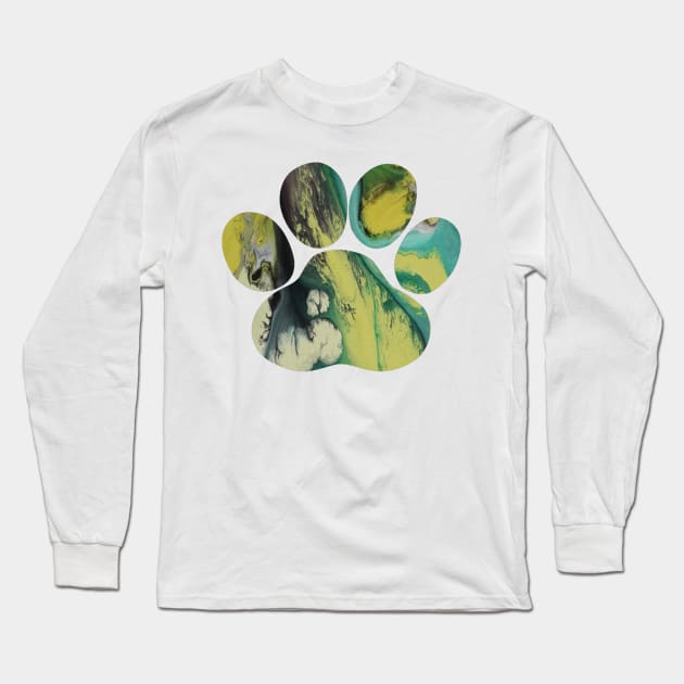 Dog Paw Long Sleeve T-Shirt by BittenByErmines